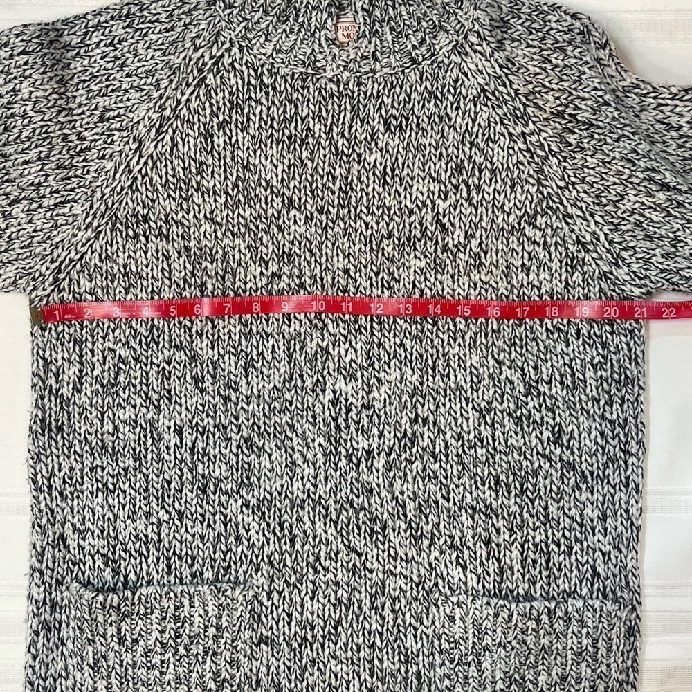 Chunky Sweater Tunic Marled Yarn Sz L Notched Neck EUC Pronto Moda SALE 1/2 OFF - Picture 8 of 12